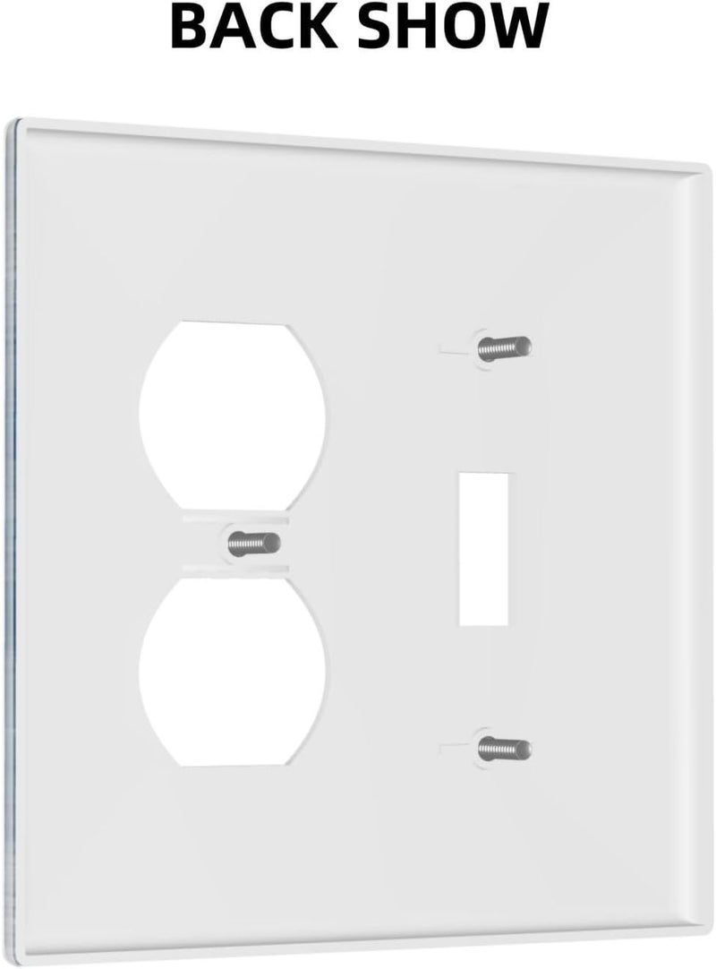 Sghxwp Light Switch Cover Rustic Teal Blue Daisy Floral Farmhouse 2 Gang Outlet Cover 1 Toggle Duplex Decorative Switch Plates Wall Plate Electrical Receptacle Faceplate for Bathroom Bedroom - Image 4